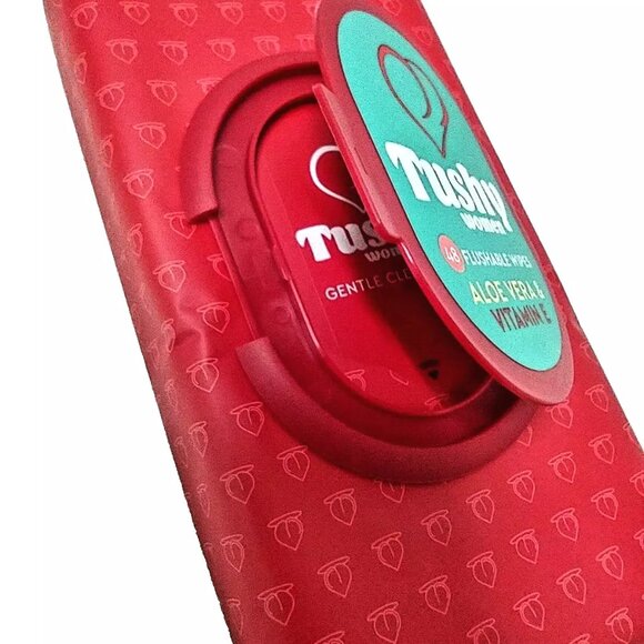 6 pack of TUSHY WOMEN Flushable Aloe Vera & Vitamin E Wipes #48wipes each - Picture 3 of 7